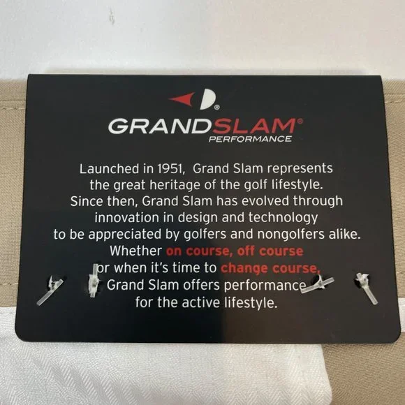 NEW Grand Slam Golf Shorts 54 Expandable Waist Khaki - Picture 4 of 5
